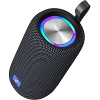 F22 RGB LED Wireless Speaker, Portable Blueooth Speaker with TWS, IPX5 Waterproof, LED Lights, TF Card Slot for Home, Travel, Parties, Beach (Black) F22 RGB LED Wireless Speaker, Portable Blueooth Speaker with TWS, IPX5 Waterproof, LED Lights, TF Card Slot for Home, Travel, Parties, Beach (Black)