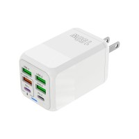 6-Port USB Wall Charger, 4 USB-A and 2 USB-C PD 6-Port USB Wall Charger, 4 USB-A and 2 USB-C PD