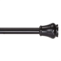 Black Tension Shower Curtain Rod, Decorative Metal Bathroom Curtain Rod with Classic Finial Ends, 62 in / 157.48 cm, No-Drill Style for Bathroom, Shower, Tub and Apartment Use Black Tension Shower Curtain Rod, Decorative Metal Bathroom Curtain Rod with Classic Finial Ends, 62 in / 157.48 cm, No-Drill Style for Bathroom, Shower, Tub and Apartment Use